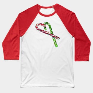 Candy Cane Heart Baseball T-Shirt